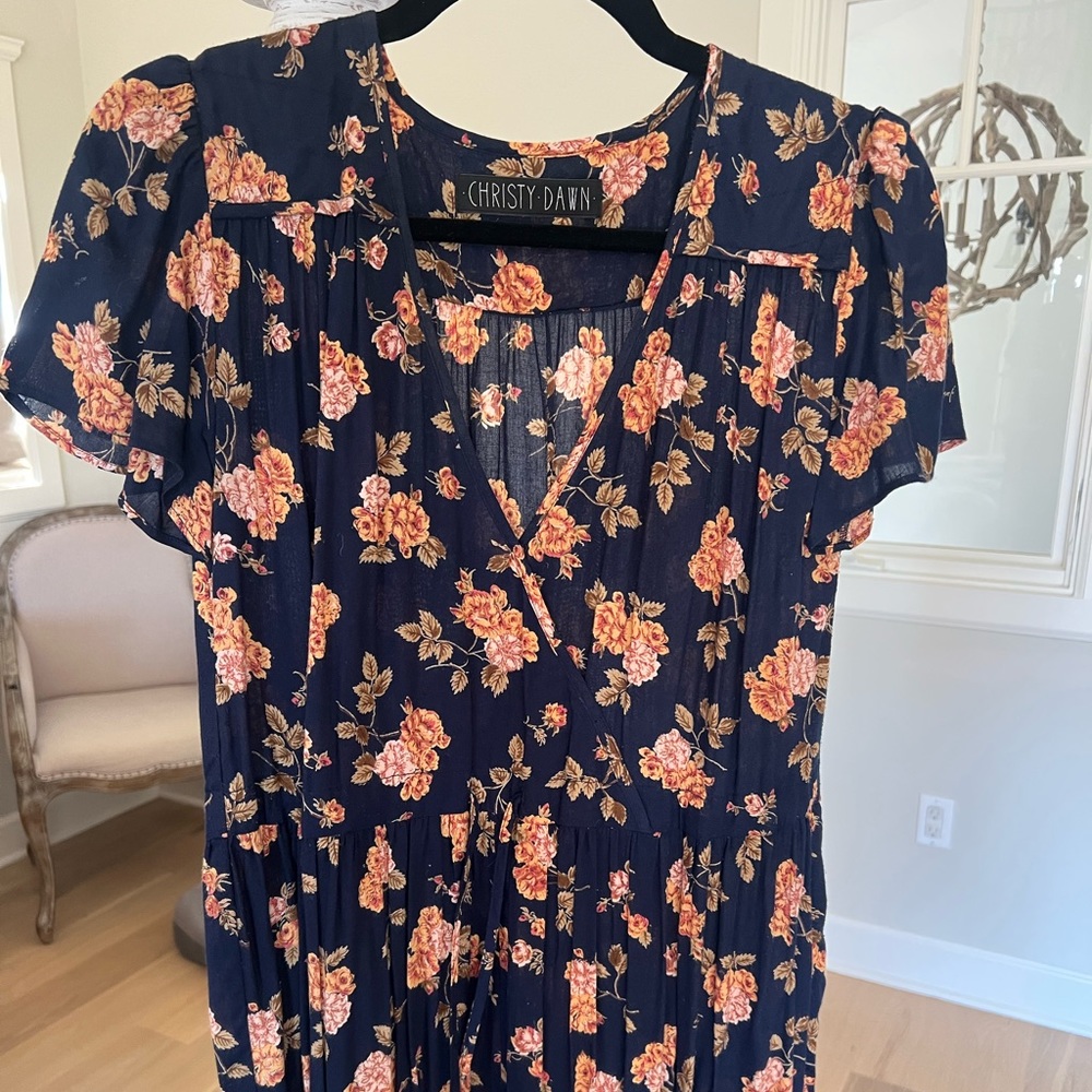 Christy Dawn “Dawn” dress in navy floral